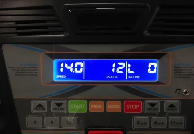 incline settings on treadmill console