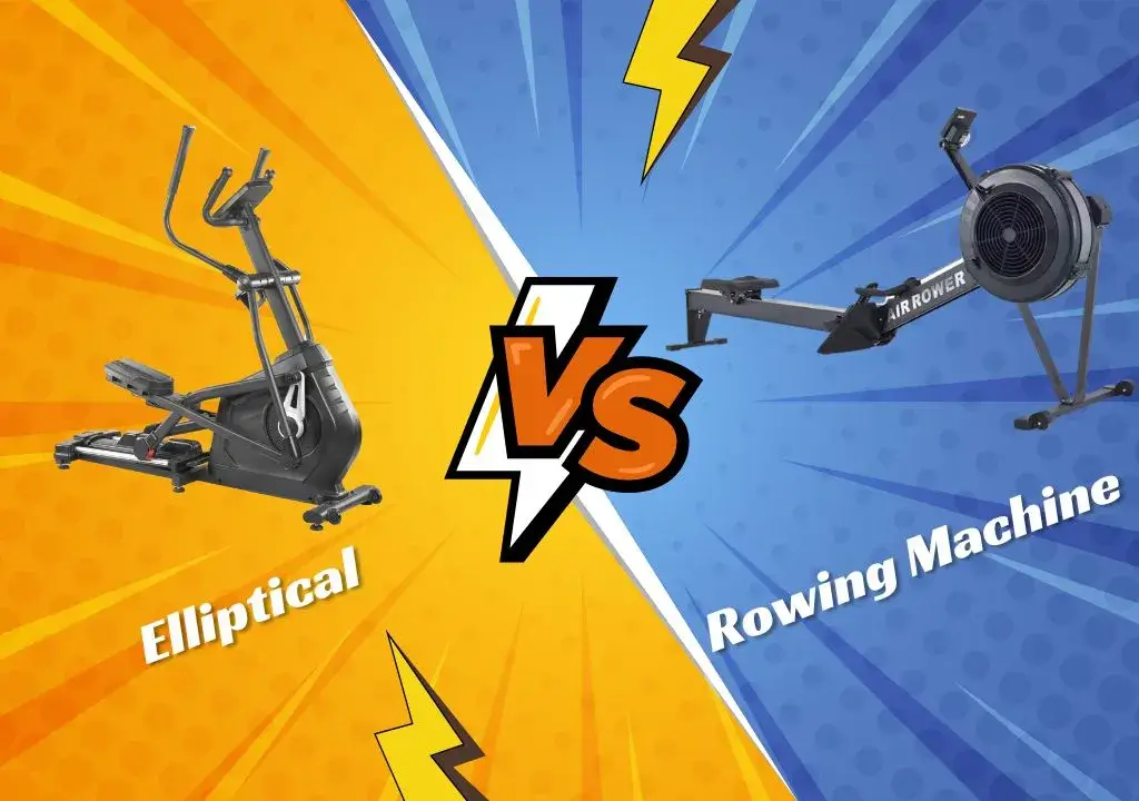 Elliptical trainer vs rowing machine sale